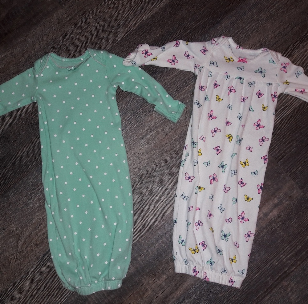 Carter's baby girl newborn night gowns